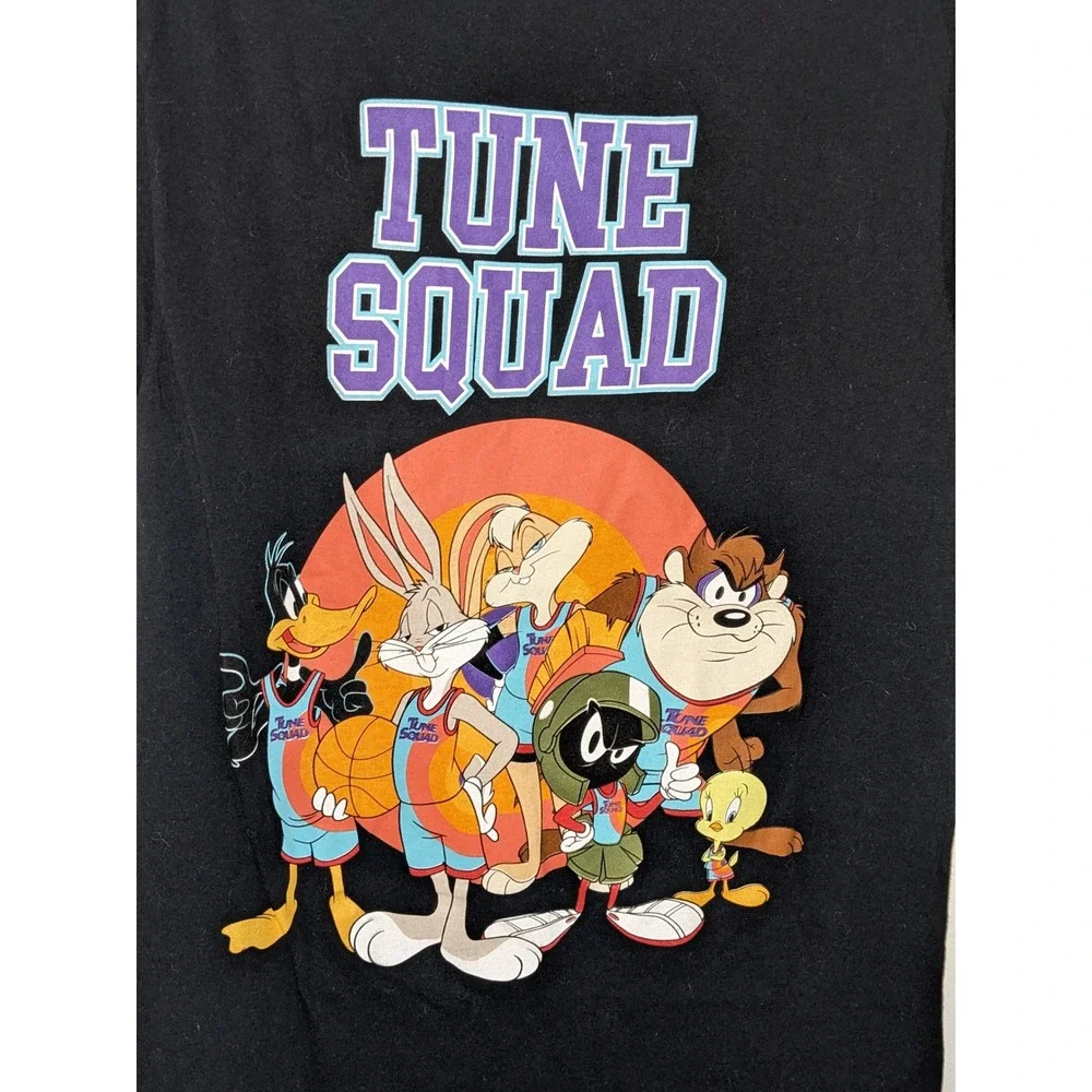 Space Jam A New Legacy Tune Squad Graphic Print T-Shirt Black Size Small‎